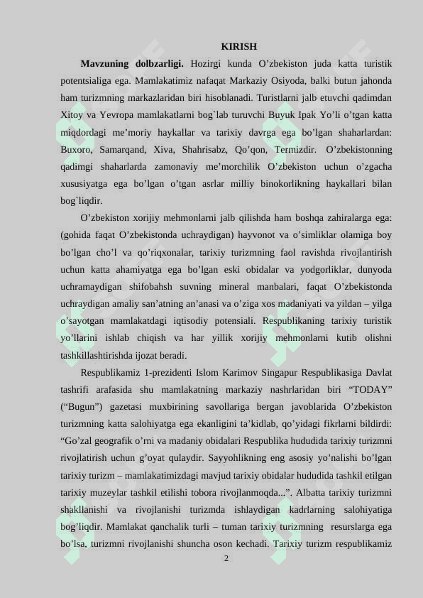 BUXORO SHAHRIDAGI TARIXIY-ME'MORIY OB'EKTLARI 2