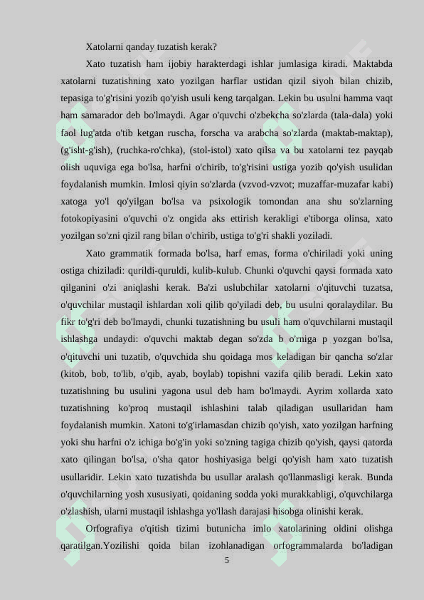 DIALEKTAL VA USLUBIY XATOLAR VA ULARNI BARTARAF QILISH YOʻLLARI 5