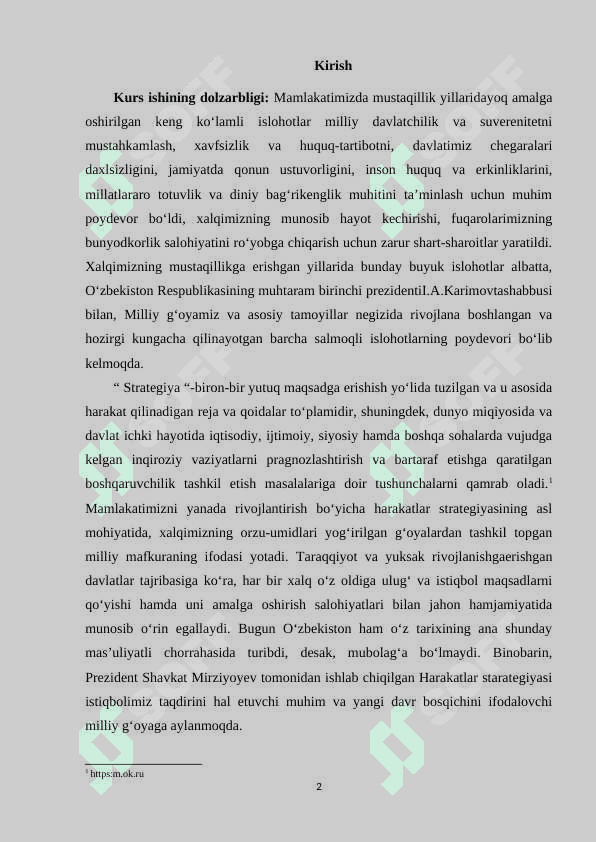 HARAKATLAR STRATEGIYASINING KENG KO’LAMLI ISLOHOTLAR SAMARADORLIGINI OSHIRISHDAGI AHAMIYATI 2