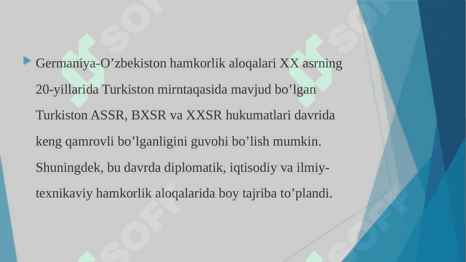 GERMANIYA  VA  O’ZBEKISTONNING  IQTISODIY  ALOQALARI. 6