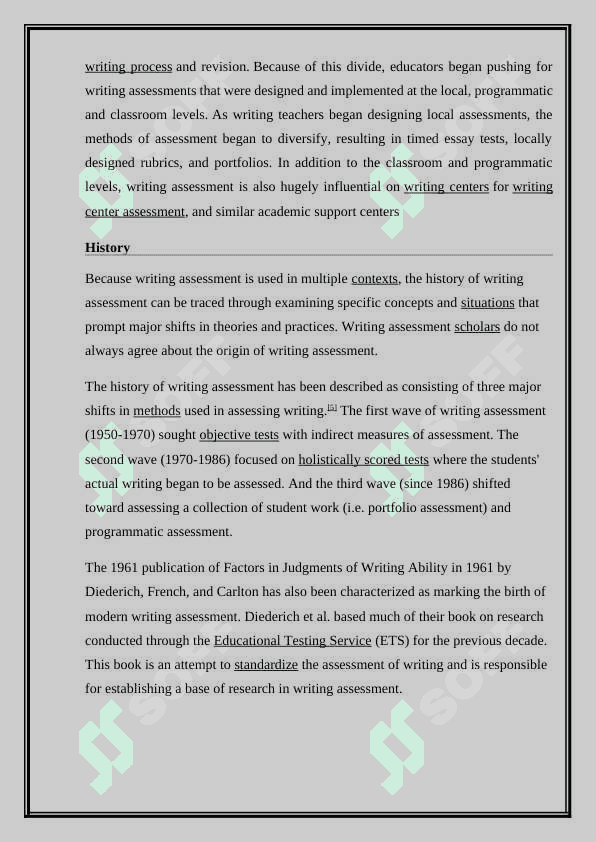 The assessment of writing course work 3