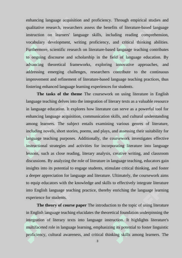 Using literature in English language teaching 3