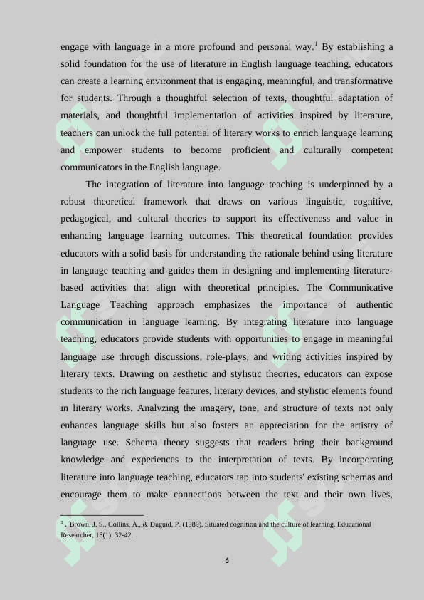 Using literature in English language teaching 6