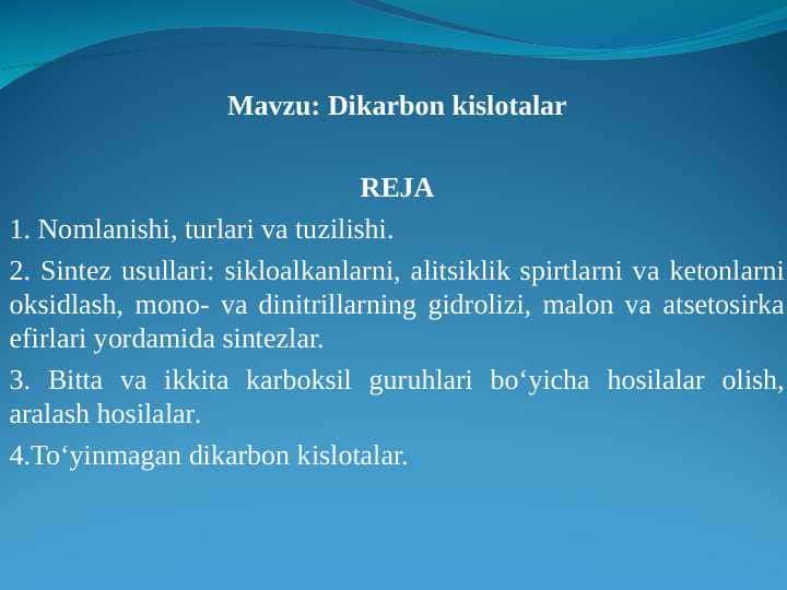 Dikarbon kislotalar