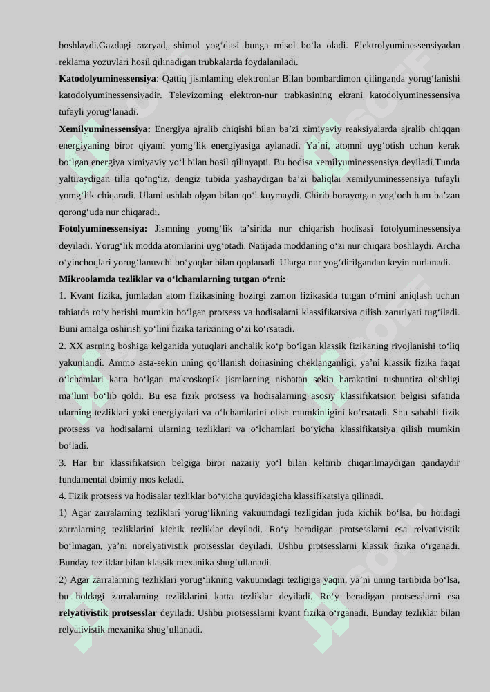 Issiqlikdan nurlanishning klassik nazariyasi 4