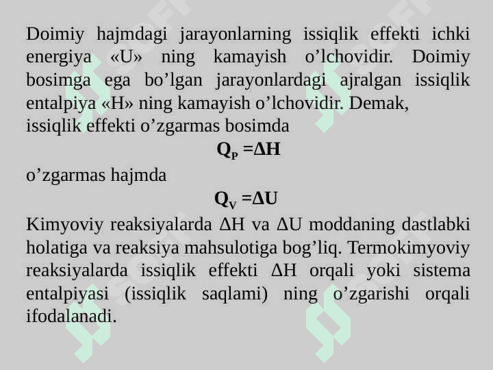 Termokimyo. Gess qonuni 4