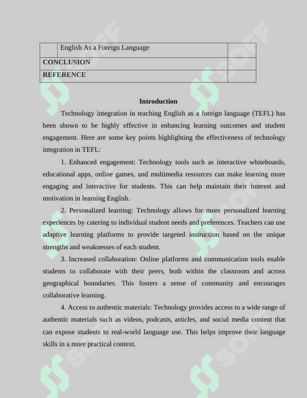 The effectiveness of Technology integration in Teaching English 2