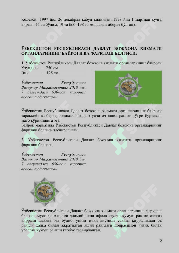 Bojxona qo'mitasiga ishga kirish uchun savol javoblar toplami 5