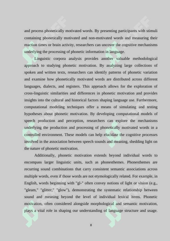 Phonetic, morfological and semantic motivation of word 8