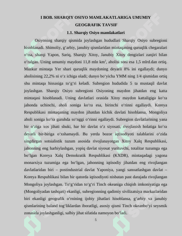 Sharqiy Osiyo mamlakatlari 5