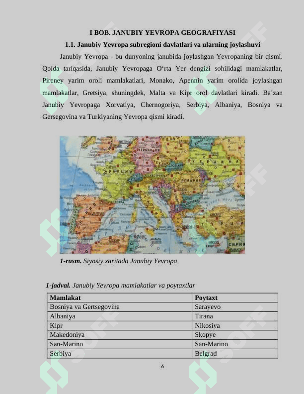 JANUBIY YEVROPA GEOGRAFIYASI 6