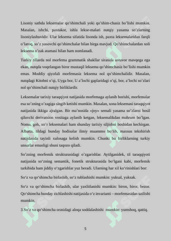 “Ozbek tilshunosligida morfema va qoshimchalar munosabat masalasi 5