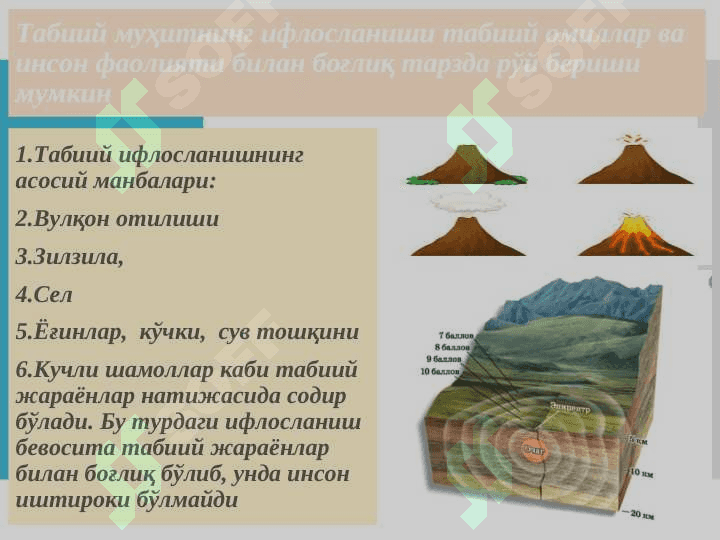 Табиий муҳитнинг инсон хўжалик фаолияти таъсирида ифлосланиши. 4