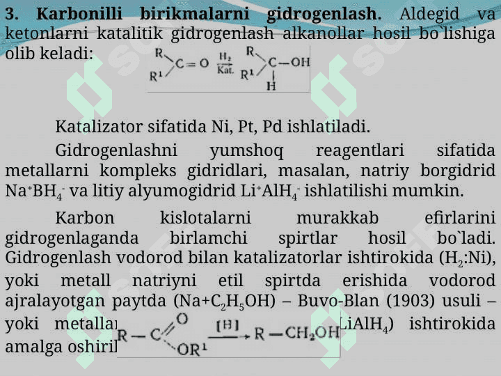Uglevodorodlarning gidroksilli hosilalari. Spirtlar 4