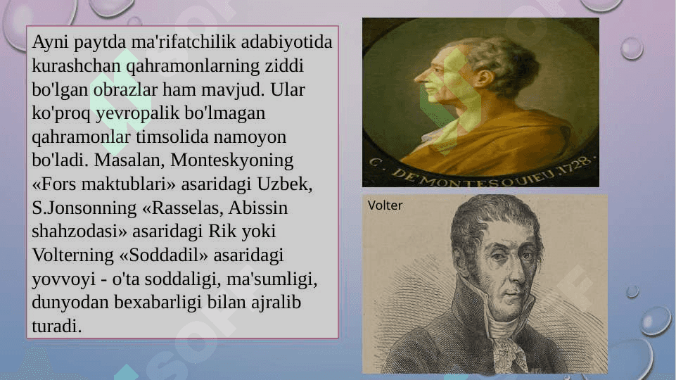 XVI – XVIII asrlarda Yevropada ma’rifatchilik asri 7
