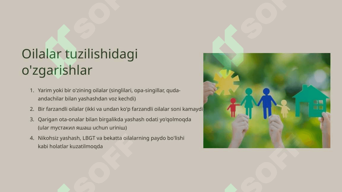 Zamonaviy oilalar rivojlanishining asosiy yo'nalishlari 2