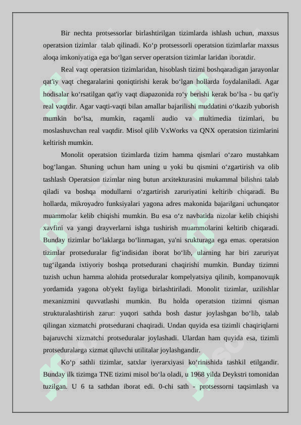Zamonaviy tarmoq operatsion tizimlari va ularni taxlil qilish 3