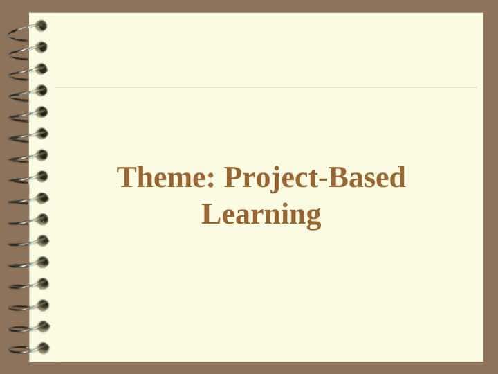 Project-Based Learning