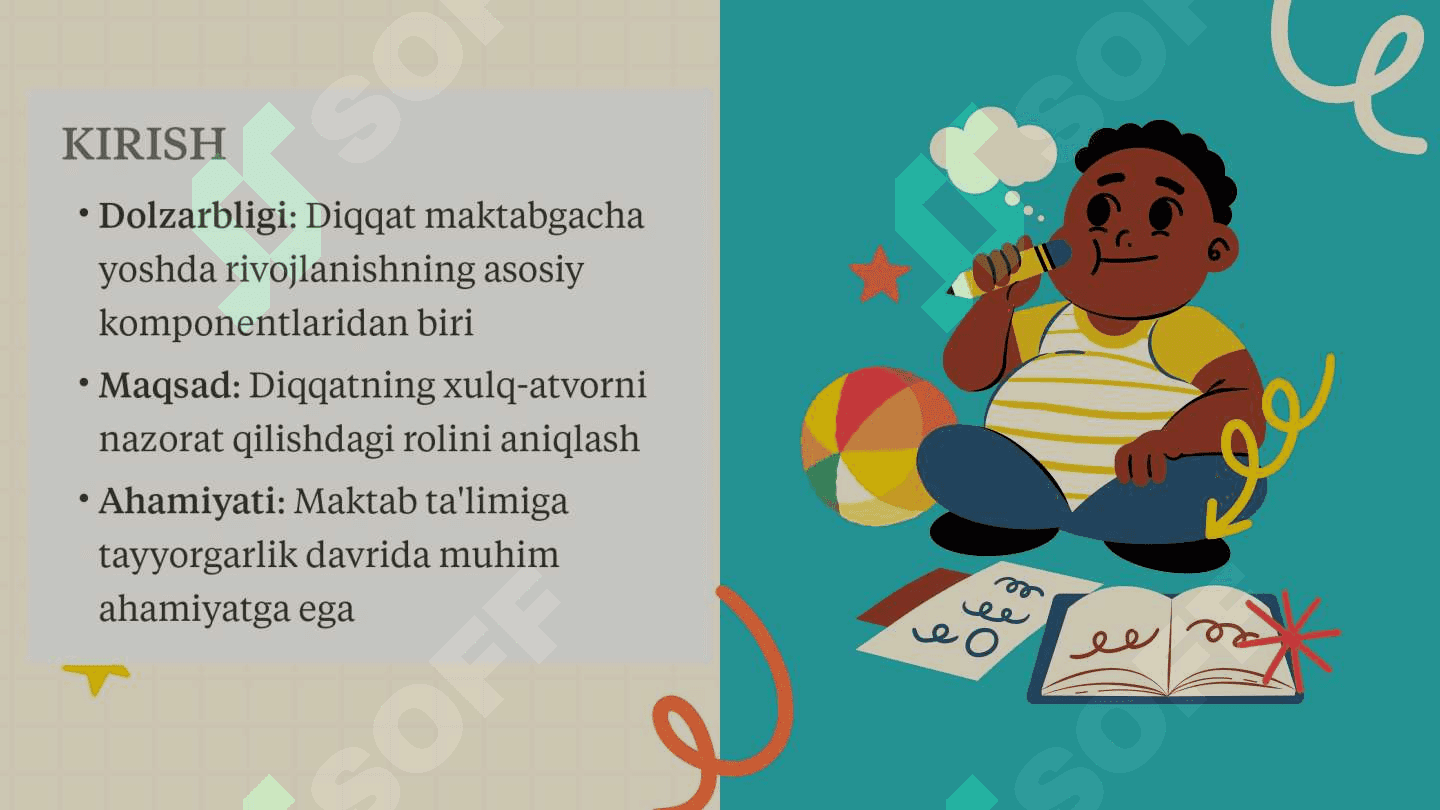 MAKTABGACHA YOSHDAGI BOLALARDA DIQQATNING SHAKLLANISHI XULQ-ATVORNI NAZORAT QILISH TIZIMI SIFATIDA: AQLIY HARAKATLAR VA INTELLEKTUAL FAOLLIKNING EGALLANISHI 4
