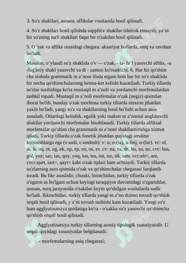 AFFIKSLAR TARKIBIDAGI O‘ZGARISHLAR 7
