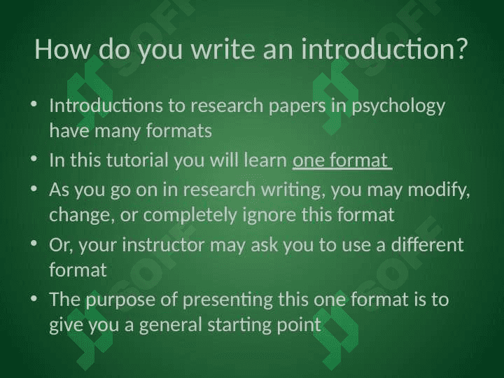 How to Write an Introduction 7
