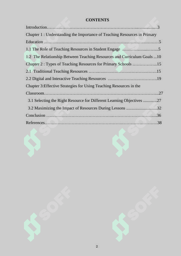 CHOSING AND USING TEACHING RESOURCES FOR PRIMARY SCHOOL. 2