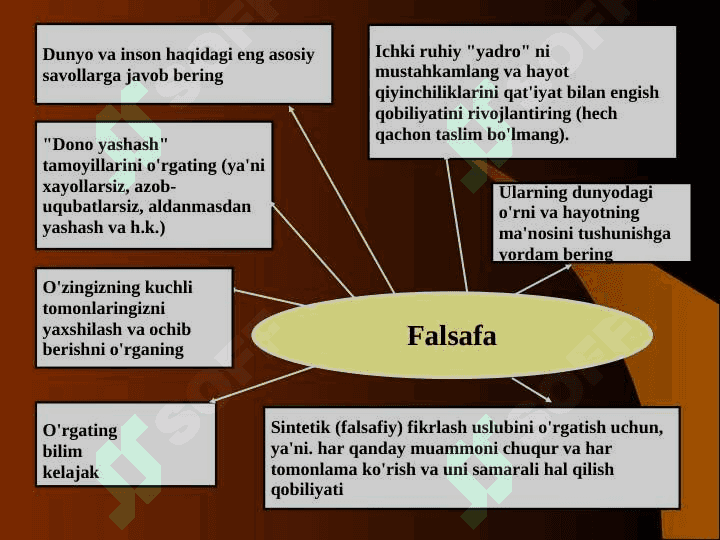 Falsafa dunyoqarashning bir turi sifatida 3