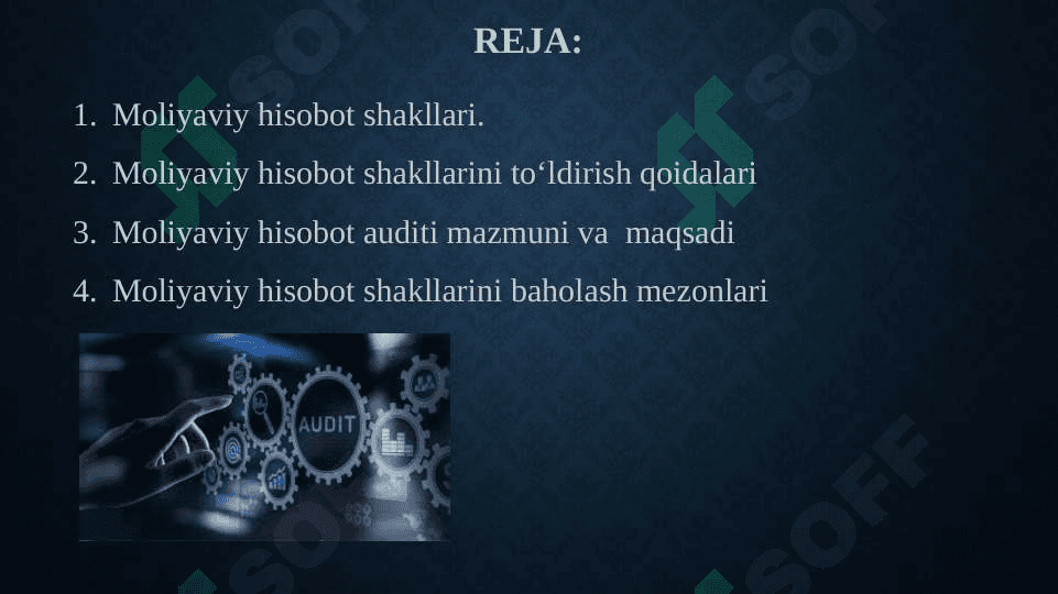 MOLIYAVIY HISOBOT SHAKLLARI VA MOLIYAVIY HISOBOTNI BAHOLASH MEZONLARI 2