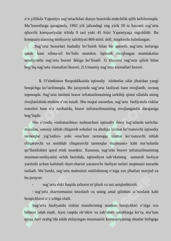 Sug’urta bozori va uni davlat tomonidan tartibga solish 5