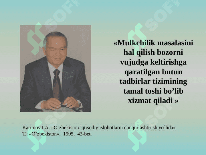 Mulkchilikning shakllari va ularning amal qilishi 2