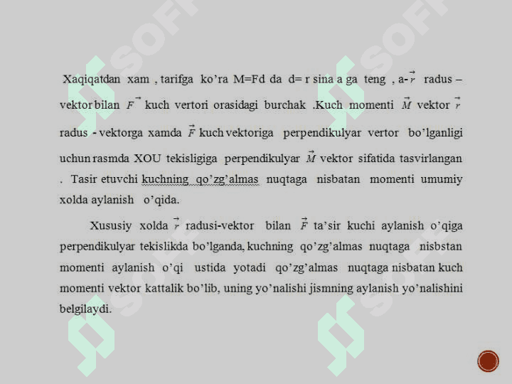Aylanma harakat dinamikasi 6