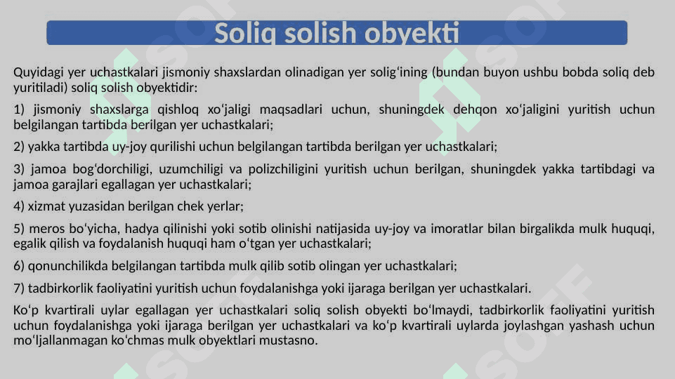 Soliq va Soliqa tortish fanidan mustaqil ishi 8