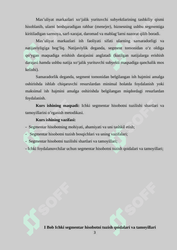 Ichki segmentar hisobotni tuzilishi shartlari va tamoyillari 3