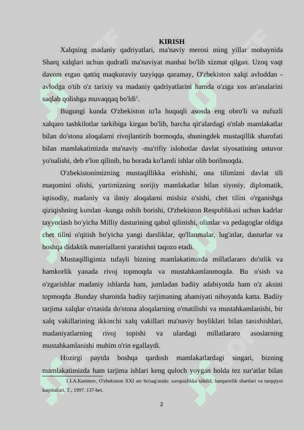 “IKKI ESHIK ORASI” ROMANIDA ZAMON QAHRAMON MUNOSABATLARINING BADIIY TALQINI 2