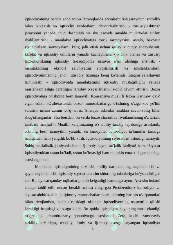 IQTISODIYOTDA BOZOR MUNOSABATLARINING QAROR TOPISHI VA RIVOJLANTIRISH 8