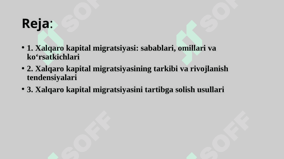 Xalqaro kapital migratsiyasi 2