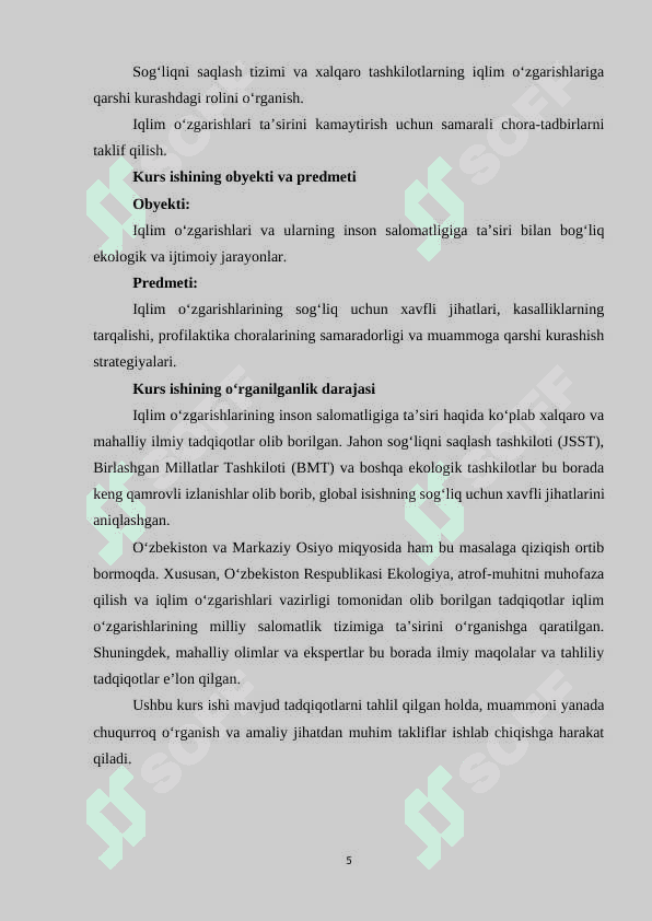 Iqlim o‘zgarishlari va ularning inson salomatligiga ta’siri 5