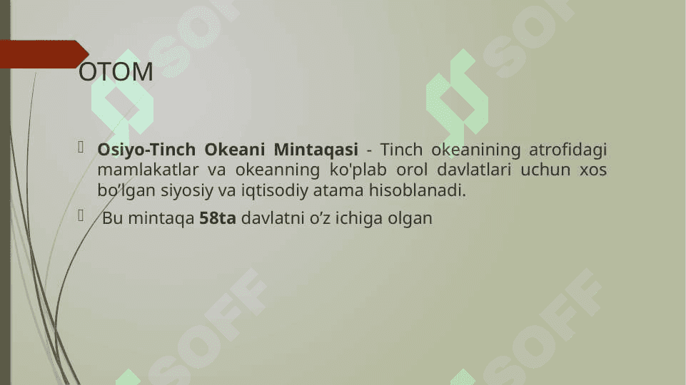 Xalqaro munosabatlarda OTOM 2