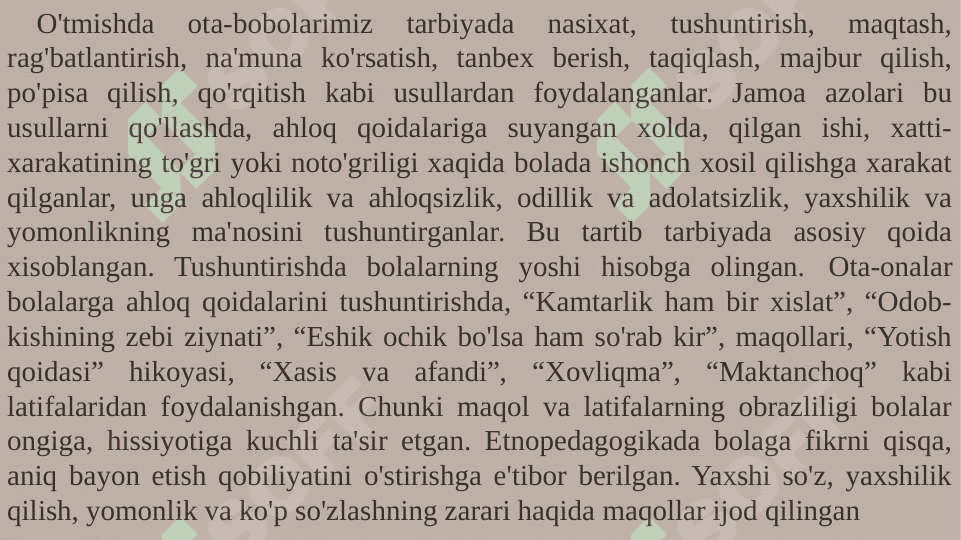 FARZAND TARBIYASINING IJTIMOIY AHAMIYATI HAQIDAGI ETNOPEDAGOGIKA FIKRLARI. 4