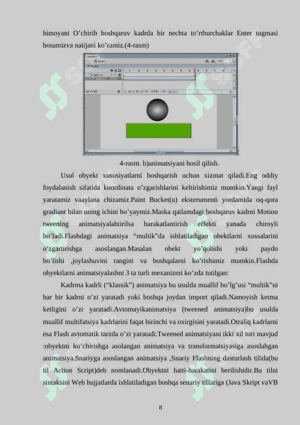 MACROMEDIA FLASH DASTURI 8