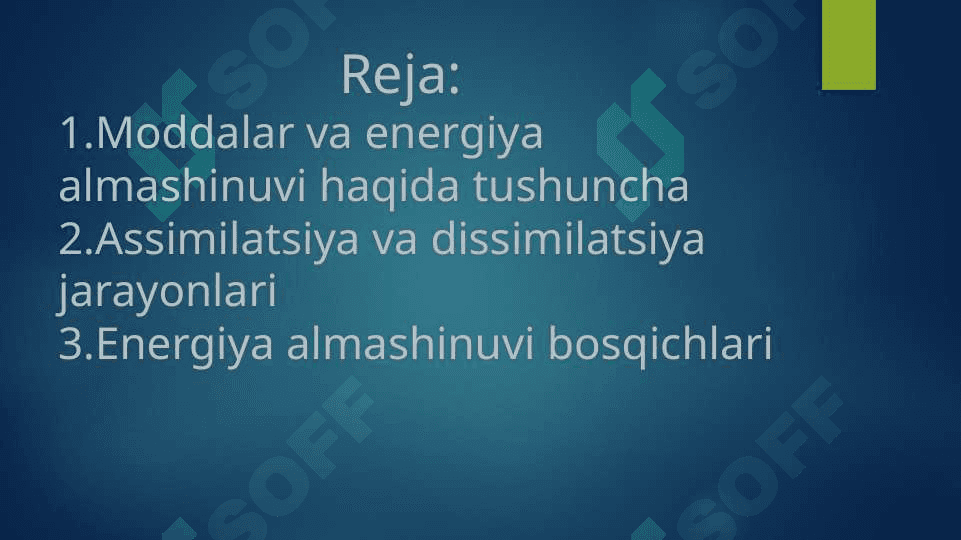 Moddalar va energiya almashinuvini o’rganish termoregulyatsiya 2