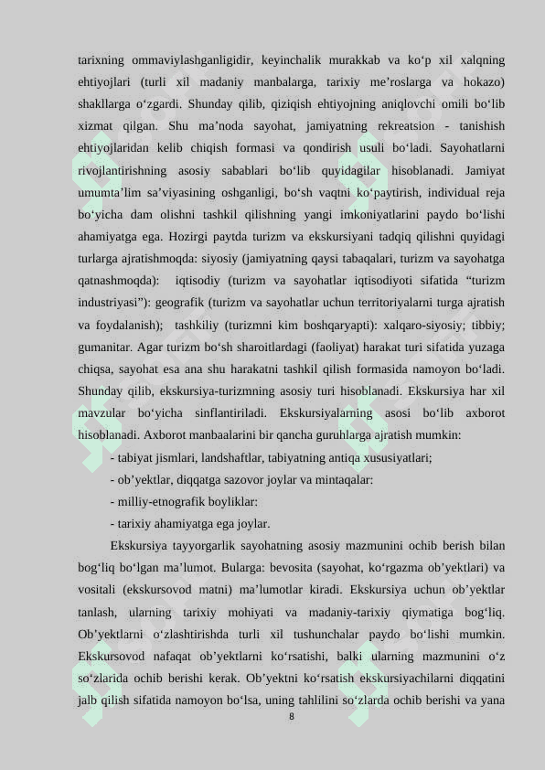 Mehmondoʻstlik indutriyasining turistik ekskursiya ishblarmonlik uchrashuvlari turistik jihozlar harakati bilan bogʻliqlik xizmatlari 7