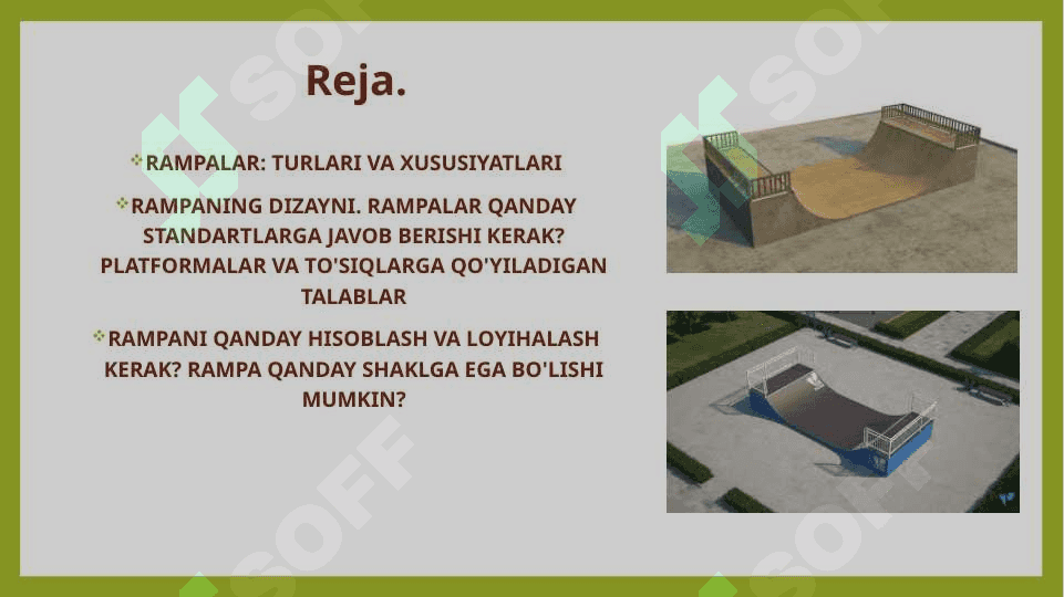 KO’P QAVATLI AVTOTURARGOHLARNING RAMPALARINI LOYIHALASH XUSUSIYATLARI.                                KO’P QAVATLI AVTOTURARGOHLARNING RAMPALARINI LOYIHALASH XUSUSIYATLARI. 2
