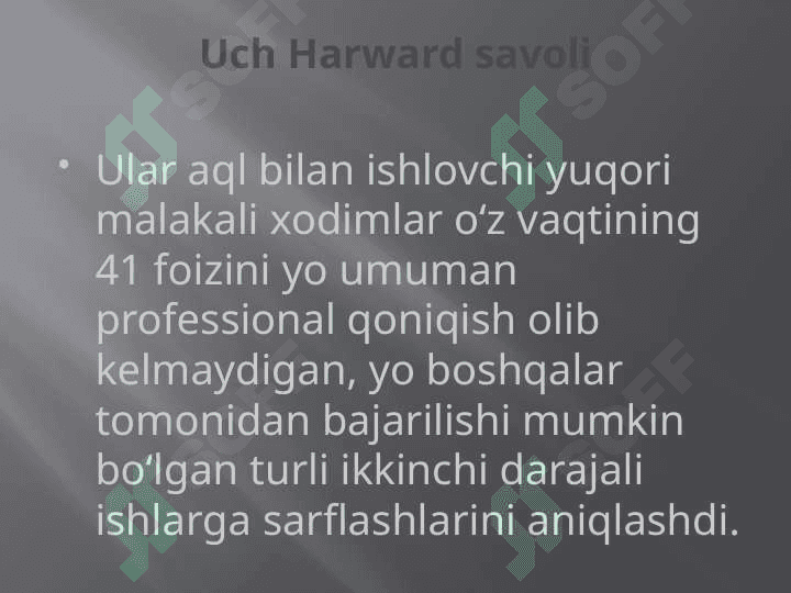 Uch Harward savoli 4