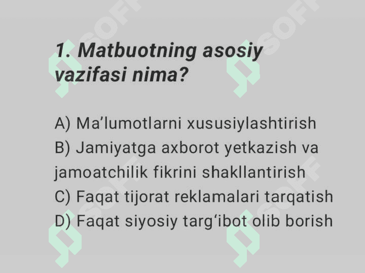 Matbuot televideniya radio va internetning taʼsir etish  imkoniyatlari 2