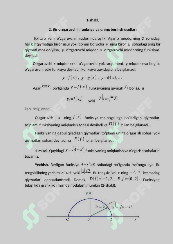 Funksiya va uni berilish usullari 3