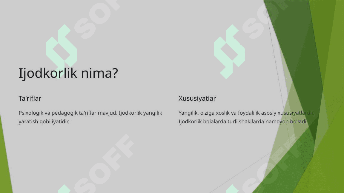 Maktabgacha ta'limda bolalarni ijodiy faoliyatini tashkil qilish texnologiyasi 2