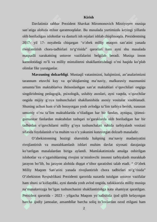 Mumtoz musiqamiz asosi-shashmaqom kecha, bugun va erta 2