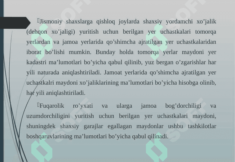 Yer qa’ridan foydalanganlik uchun soliq va uning stavkalarini belgilash mezonlari 2