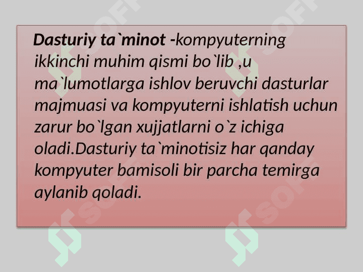 Mavzu:Kompyuterning zamonaviy dasturiy ta`minoti 3